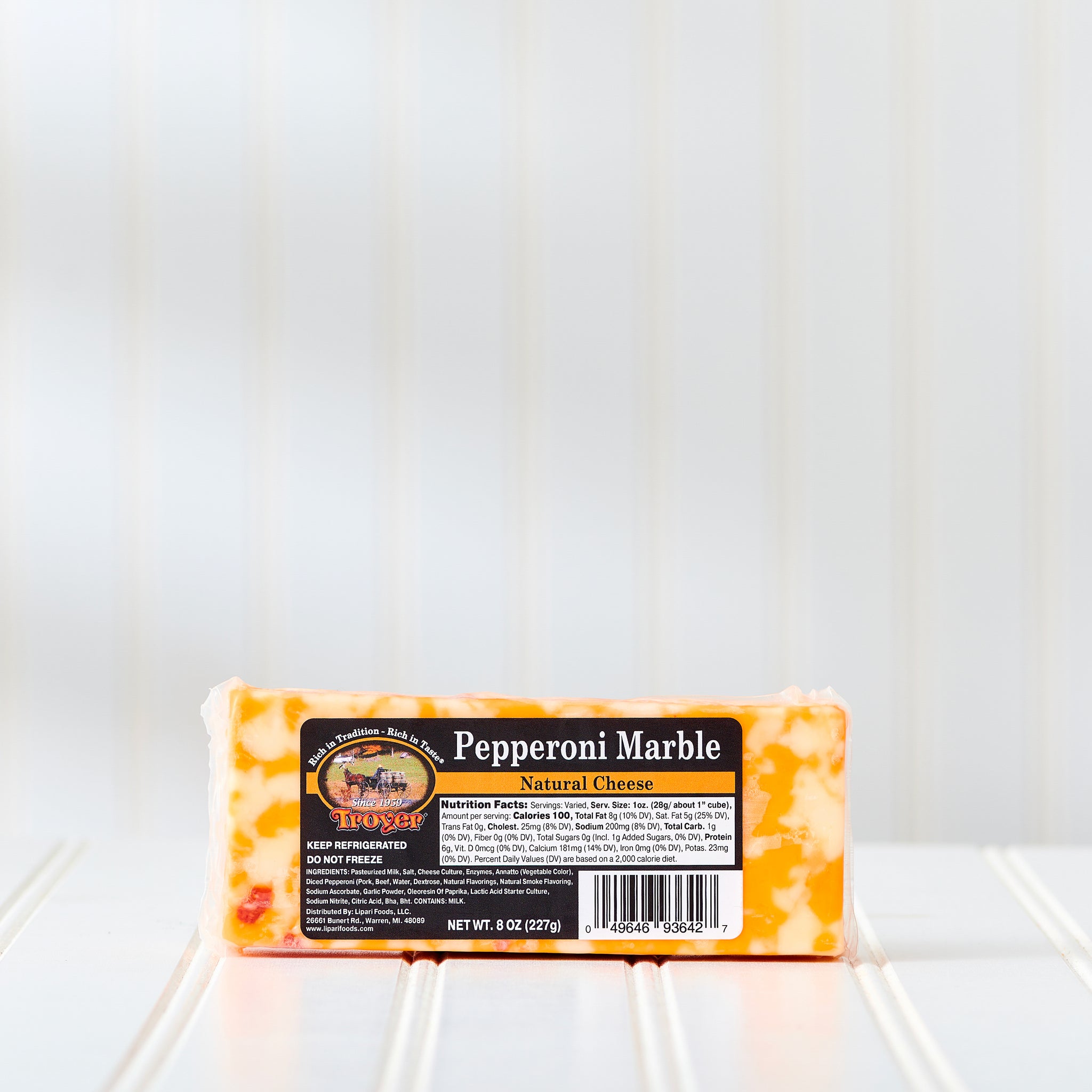 Troyer® Pepperoni Marble Cheese