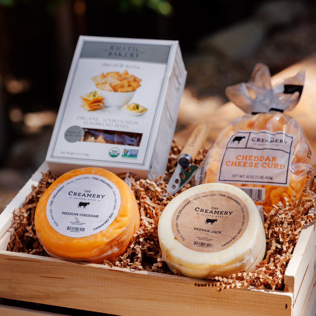 Fan Favorites curated box in a wood crate | Gifts & Entertaining | The Creamery | Beaver, Utah