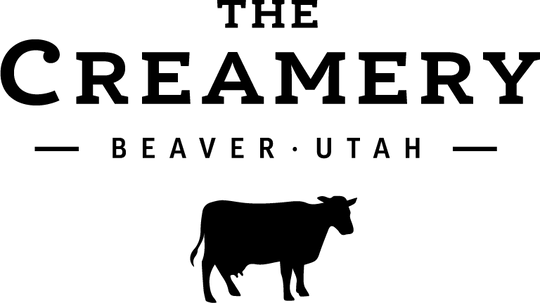 The Creamery logo with the words The Creamery, Beaver, Utah and Lily, the cow.