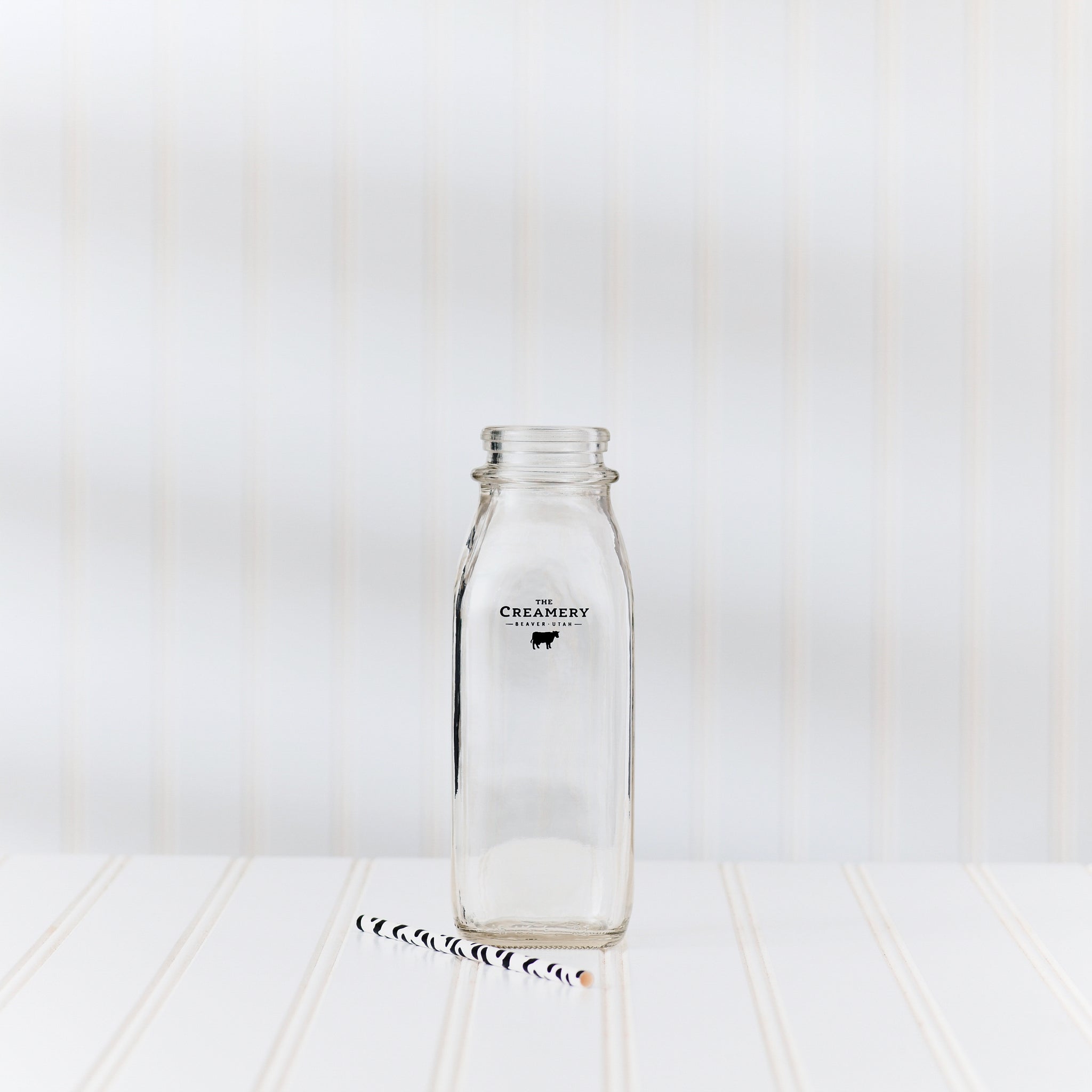 The Creamery Glass Half-Quart Milk Bottle