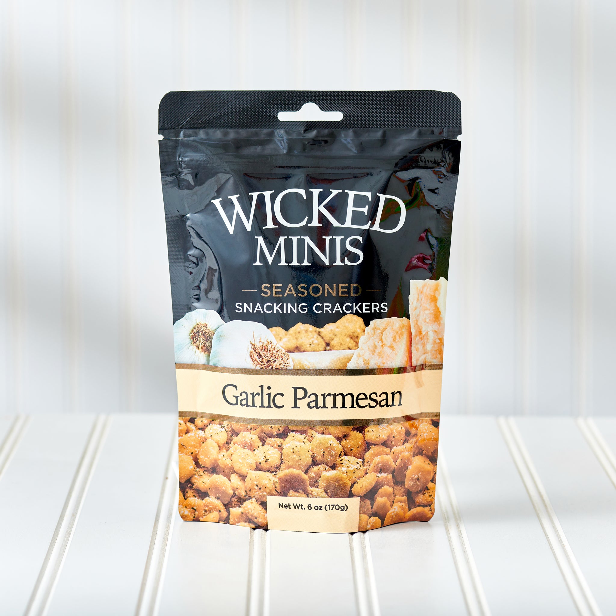 Wicked Minis™ Seasoned Oyster Crackers Garlic Parmesan