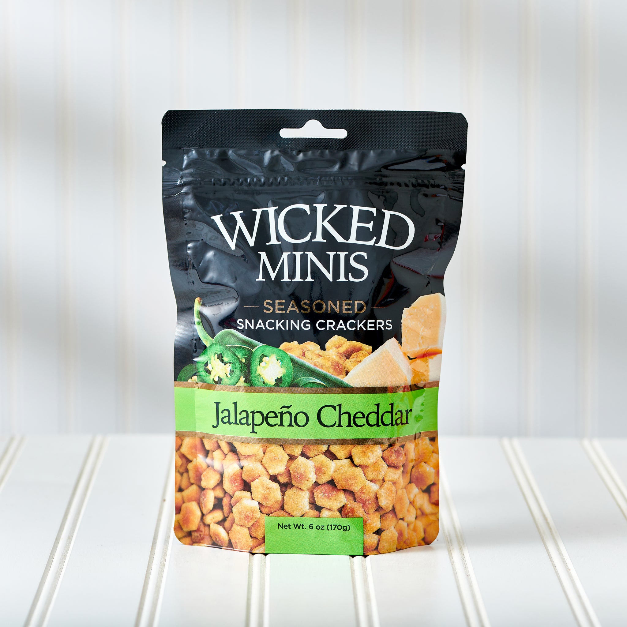 Wicked Minis™ Seasoned Oyster Crackers Jalapeno Cheddar