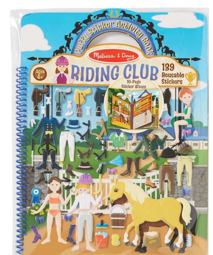 Melissa & Doug Puffy Sticker Activity Book Riding Club